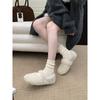 Gentle Fairy Wind Round Head Mary Jane Plush Shoes Women Wear Flat Cotton Single Shoes Doudou Shoes In Winter