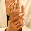 6Pcs High Quality Ocean Starfish Conch Shell Ring Set for Women New Trend Open Finger Rings Stainless Steel Jewelry Party Gift