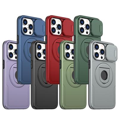 Neu für IPhone15Pro Ring Handyhülle Magsafe Magnetischer Halter für Apple 15Plus Schiebefensterabdeckung