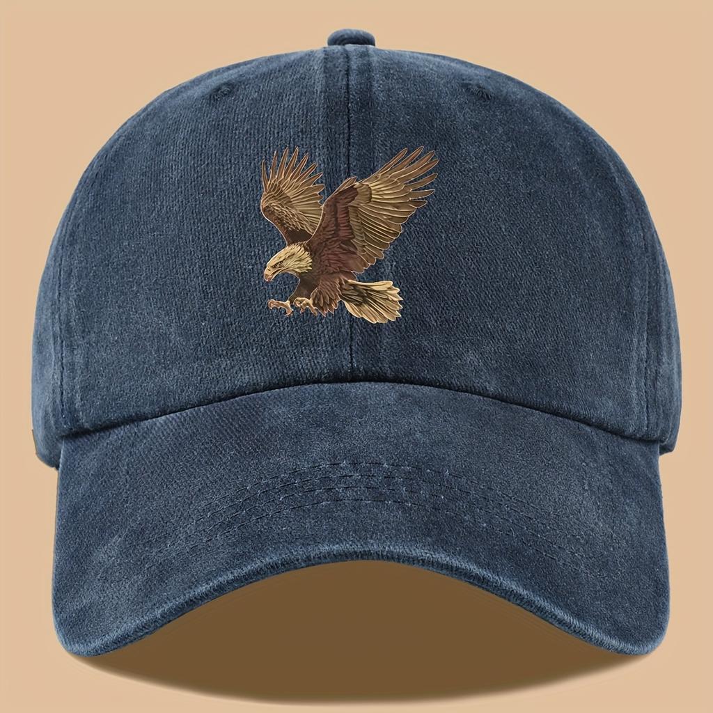 Cappellino da baseball con stampa di aquila, regolabile sia per uomo che per donna, adatto per escursionismo, pesca ed esplorazione in vacanza