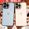 Luxury Electroplated Love Heart Phone Case For Iphone 11 12 13 14 Pro Max Xs X Xr 7 8 Plus Se 2020 Mini Soft Silicone Cover