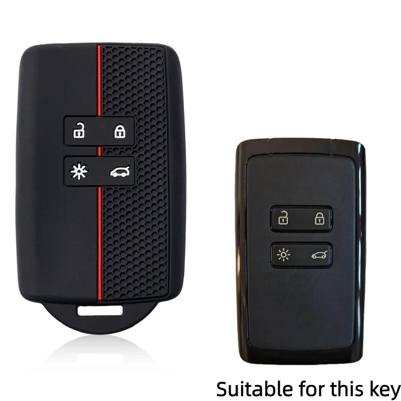 Silicone Key Case Cover For Renault Austral Captur Arkana Koleos Zoe Scenic Dacia Sandero Duster Logan Jogger Kadjar Clio Megane