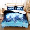 Tiger Duvet Cover Set Purple Flower Comforter Cover Boys African Safari Wild Animals Big Cat Queen King Polyester Quilt Cover