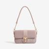 Textured Diamond Square Bag New Peach Oolong French Armpit Bag Niche Plaid Single Shoulder Crossbody Bag for Women