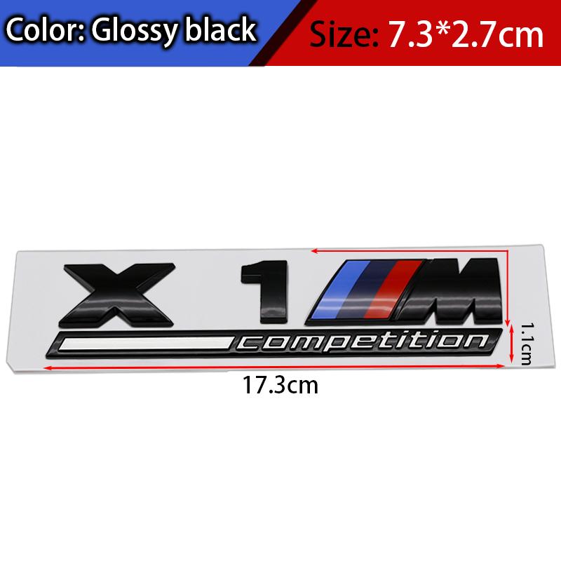 FA6ABS Tricolor M Mark Competition Car Trunk Badge Emblem Thunder Edition Sticker For BMW 7m 8x1m X2M X3M X4M X5M X6M X7M X 5