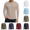 T-shirt à manches longues et col rond pour homme