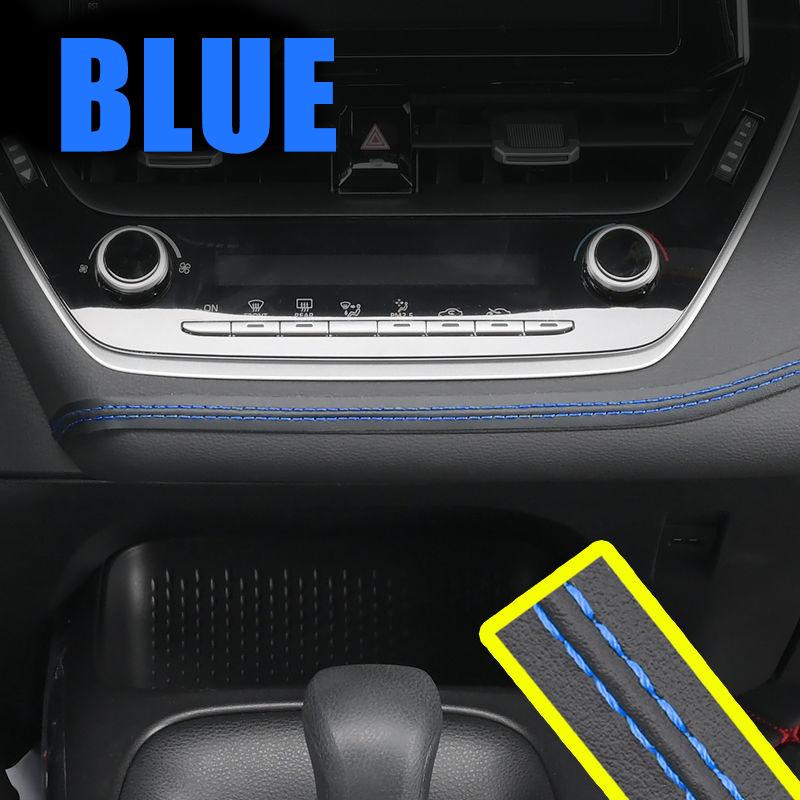 Car Interior Moulding Trim Self-adhesive Dashboard Leather Decorative Line Red Blue DIY Braid Strip Car Decoration 0.5/2M