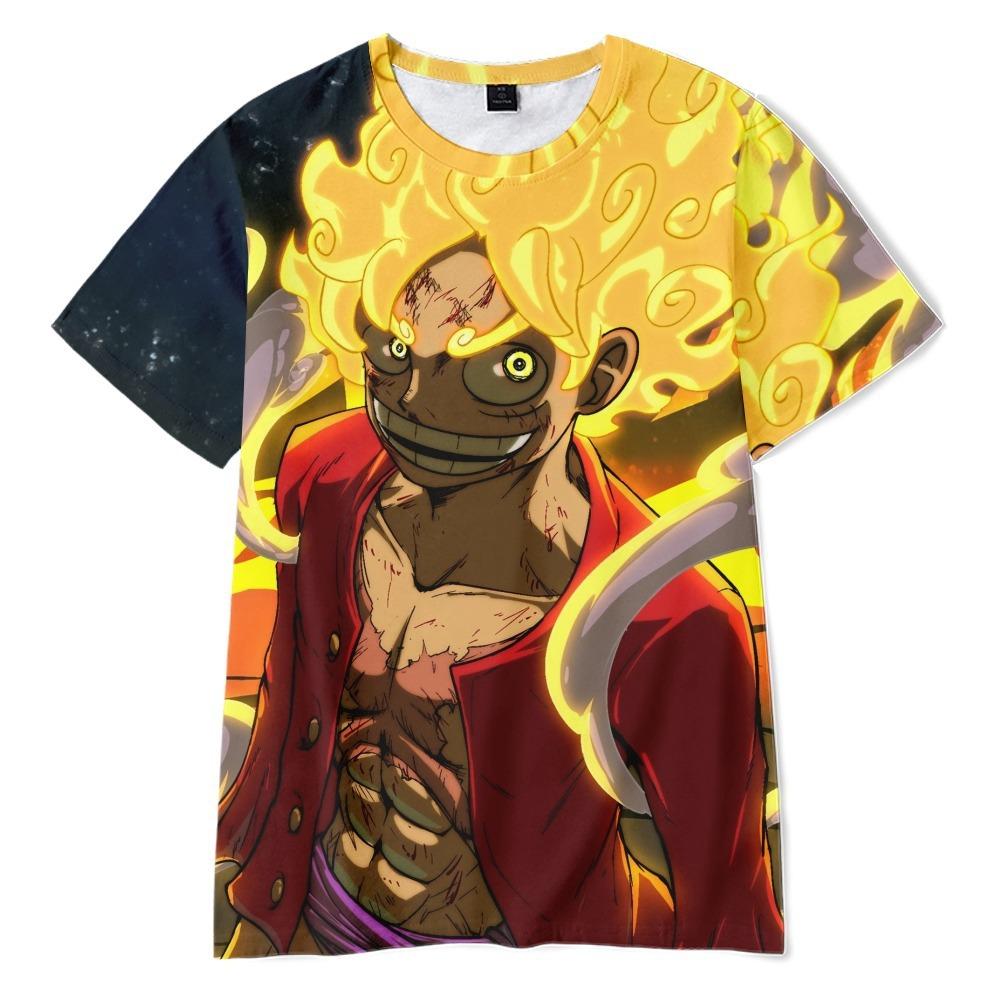 Grappig Cartoon ONE PIECE T-shirt Cool Heren T-shirt Ronde Hals Casual Unisex Streetwear Anime Mode Tee