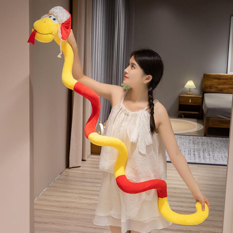 Lucky Snake Cartoon Pillow Super Soft Dolls Adorable Animals Toys Pillow Kid Christmas Halloween Gifts Home Decor for Girls