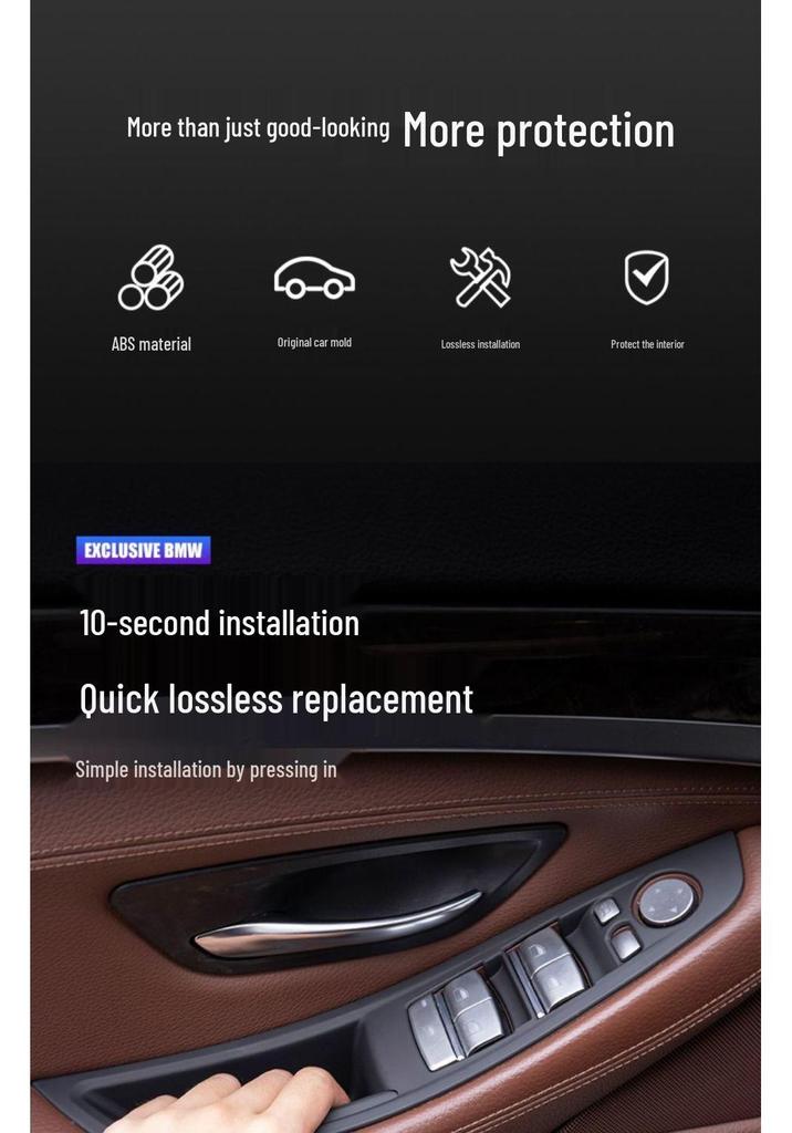 Beschermende Afdekking Sticker voor Binnendeurtrekgreep BMW 5 Serie voor 520/525/528/530 Modellen.