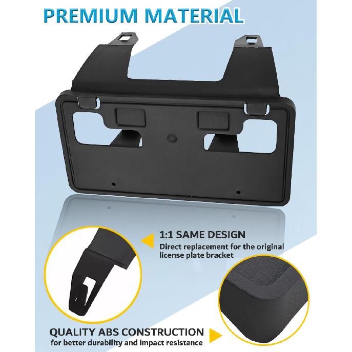 Front License Plate Frame For Ford F250 F350 F450 F550 Super Duty 2024 2025 2026 NO Drill Front Bumper License Plate Holder Mounting Bracket Cover