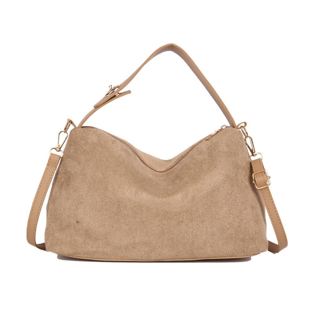 Large Capacity Hobo Bag Fashion Ladies Crossbody Bag Waterproof Suede Shoulder Bag Girls