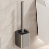 Space Aluminum Toilet Cleaning Brush Long Handle Quick Drying Toilet Brush Holders Wall Mounted with Holder