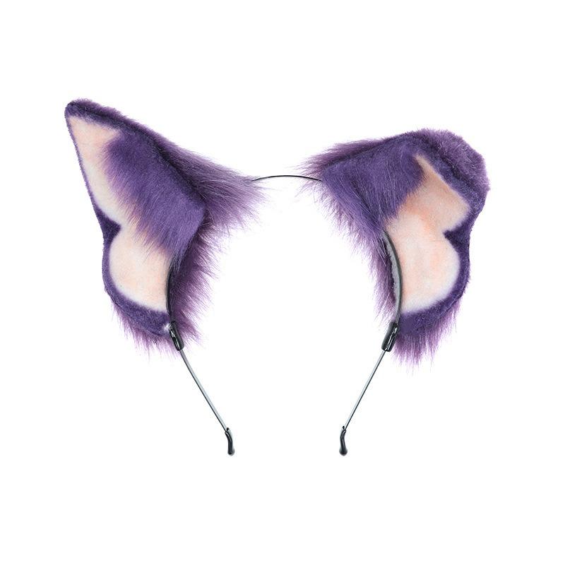 Shoto Dog Ear Headband Plush Comic Show Party Dress Up Cosplay Props Simulation Beast Ear Headgear Hair Accessories