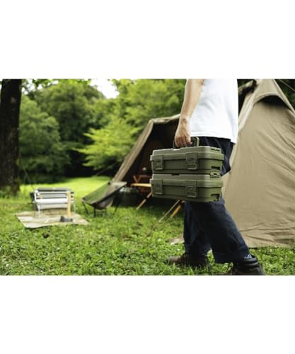 Scatola portaoggetti RISU Baule Cargo Impilabile Cargo Circa. 6L Nero Made in Japan S-6 Cassetta degli attrezzi Stoccaggio da esterno Campeggio Impermeabile GHON188