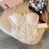 Slim Fit Lace Corset Transparent Suspender Vest Spicy Girl Style Lace Camisole Travel