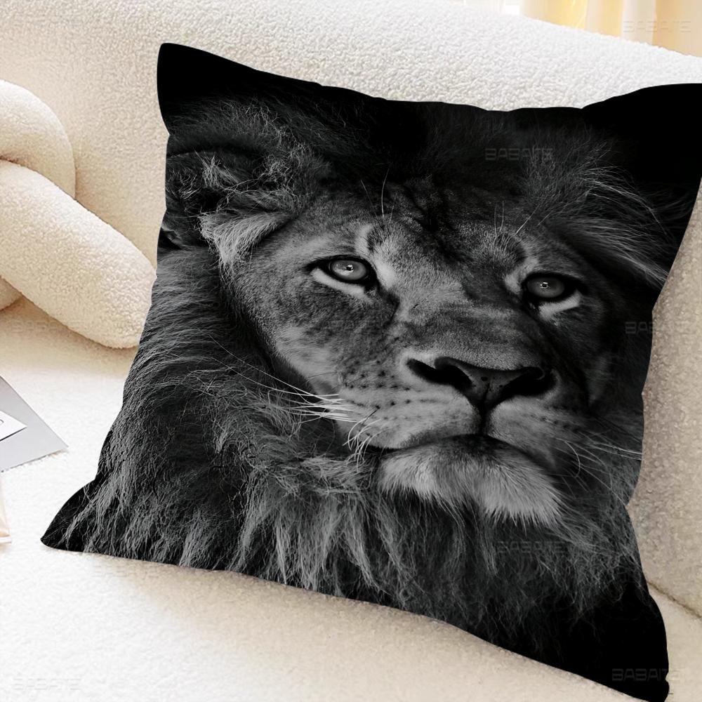 Animal Lion Cushion Cover Car Throw Pillow Case For Sofa Car Christmas Gift 40x40cm 45x45cm