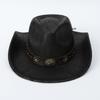 European, American style western cowboy top hat retro felt hat Tibetan men's and women's party hat belt jazz hat