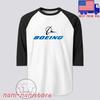 Boeing Amerikanische Flugzeuge Männer#039;s Raglan Schwarz Größe S2XL Unisex T-Shirt