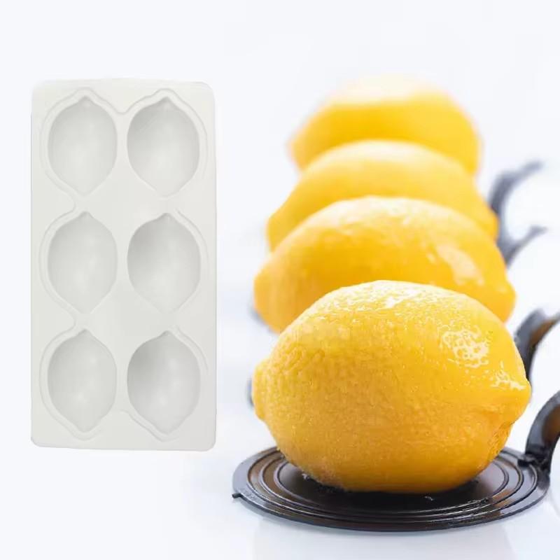 3D Citroenvorm Fruit Siliconen Vorm Bakgereedschap Decoratiegereedschap Mousse Cake Brownies Cakevormen Frans Dessert Cake Gebak