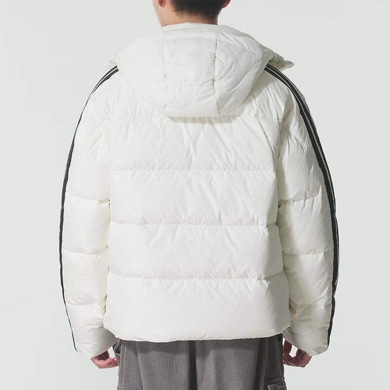 adidas Warm Sports Windproof Hooded Casual Striped Long Sleeve Down Jacket Men Outerwear KC2494