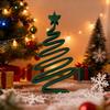 Christmas Tree Ornaments 3D Printed Spiral Christmas Tree Figurine Hoiliday Tabletop Decoration for Winter Mantel Shelf Desktop Decor