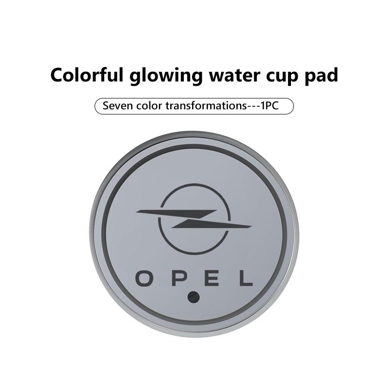 Car Colorful Luminous LED Atmosphere Light Cup Coaster Holder For Opel Meriva Mokka Grandland Vectra Zafira Vivaro Antara HP9