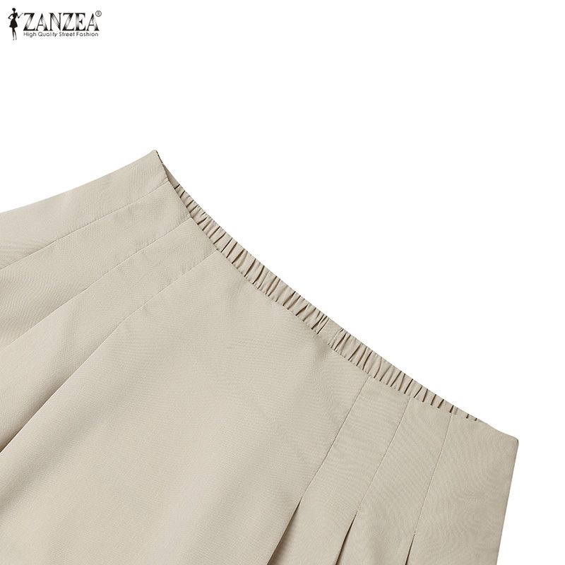 ZANZEA Women Casual Elastic Waist Loose Summer Skirts