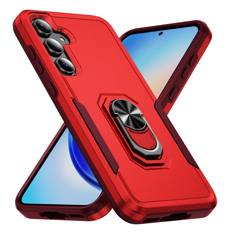 Étui de téléphone pour Samsung S25 Ultra avec support anneau Trail Blazer Étui magnétique pour voiture Samsung S24