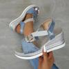 2024 New Fashion Solid Color Women's Sandals Wedge Heel Color Matching Casual Women's Sandals for Outerwear Zapatos Mujer