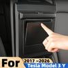 For Tesla Model 3 Y 2017~2026 Car Hidden Storage Box Model 3 Highland Y Juniper Center Console Armrest Organizer Box Accessories