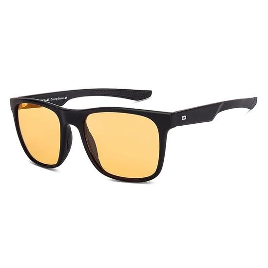 Vincent Chase By Lenskart | Monture Carrée Cerclée Noire Jaune | LUNETTES DE CONDUITE DE NUIT | Dernier Modèle de Marque | 100% Protection UV | Pour Hommes & Femmes | VC S14461