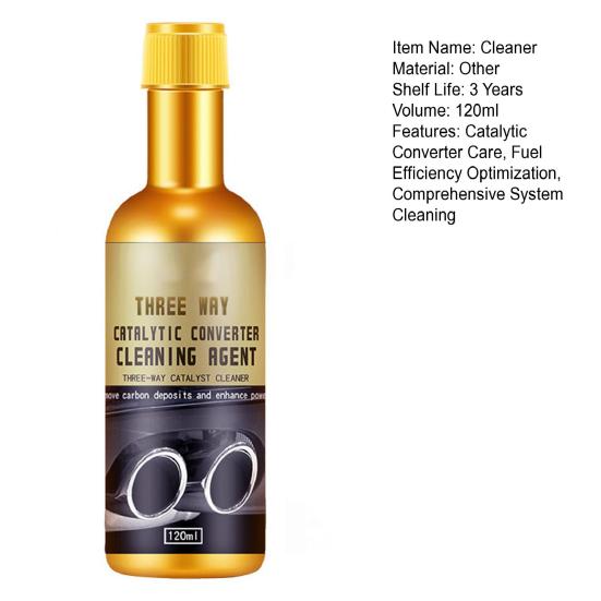 Środek czyszczący katalizator 120 ml, środek zwiększający wydajność paliwową, środek czyszczący układ paliwowy i wydechowy, dodatek do oleju, środek czyszczący do usuwania nagaru z rur wydechowych