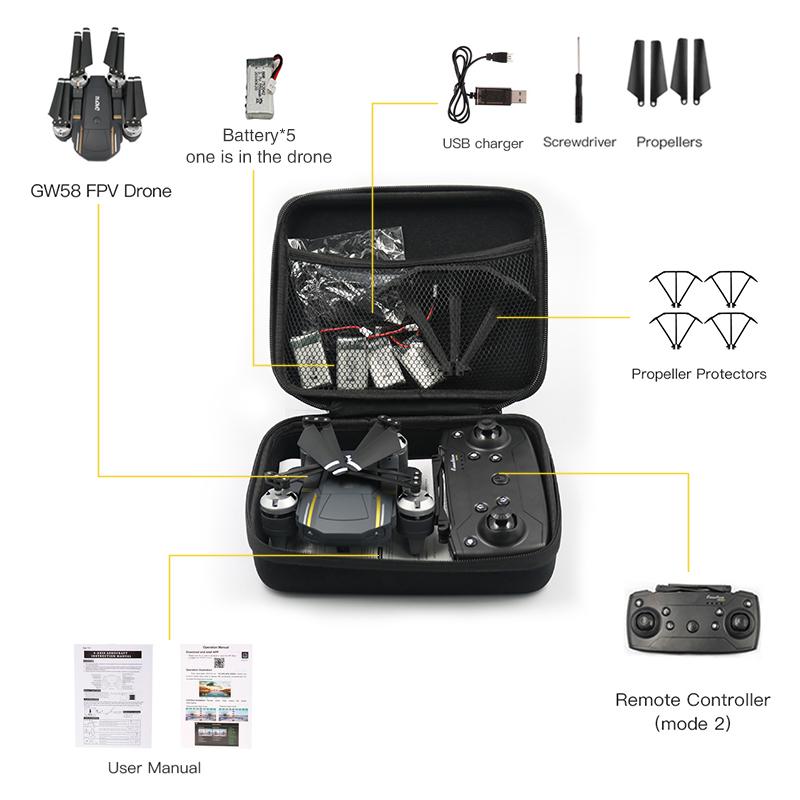E58/JY018/JY019/GW58/X6/E010/E010S/E013/E50 Foldable Arm RC FPV Drone Handbag Carrying Case Box Bag