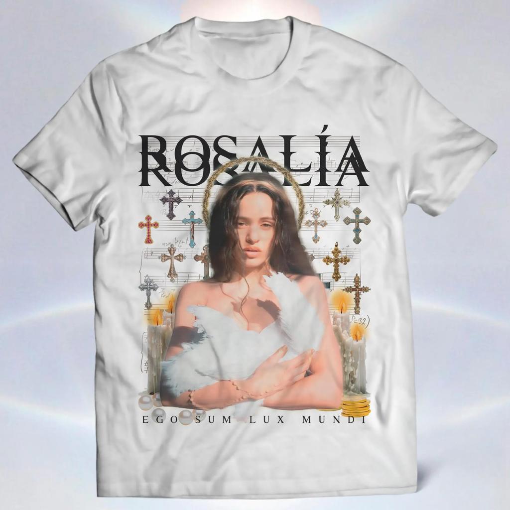 Rosalía Lux Album Tour 2026 Graphic Unisexs TShirt Unisex ONeck 100 Cotton Short Sleeve Y2k Oversized Popular Fashion Tee