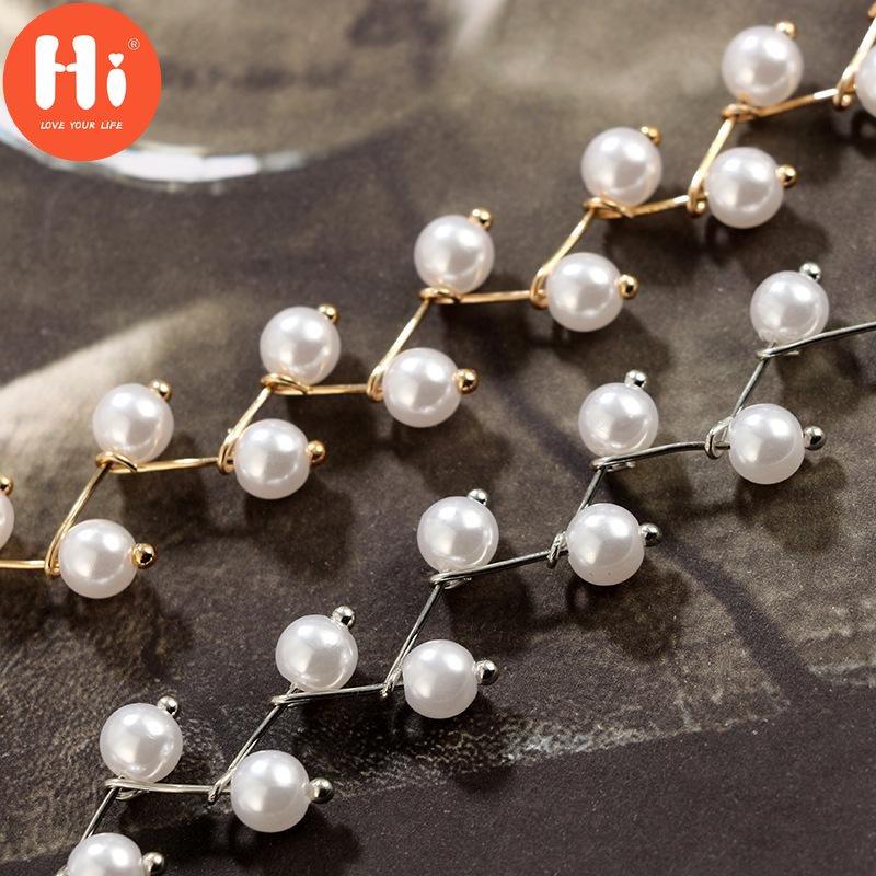 Hallo kettingen elegante witte imitatieparels korte choker ketting handgemaakte neksieraden voor vrouwen