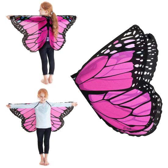 Child Butterfly Cape Poutavé Snadné nošení Flexibilní kostým motýlích křídel na festivalové cosplay party