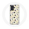 Cover per Samsung Galaxy A13 5G Sfondo con texture astratta cuori nero giallo e grigio