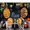 Carta da Parati Pizza Ristorante Fast Food Murale 3D Snack Bar Murales Pizza