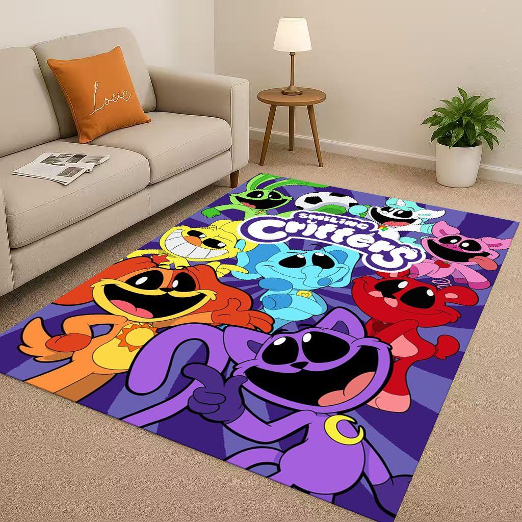 Tappeto Classico Cartone Animato S-Sorridendo C-Creaturine Craftycorn Catnap Soggiorno Tappeto Antiscivolo per Camera da Letto Divano, Decorazione Casa Zerbino