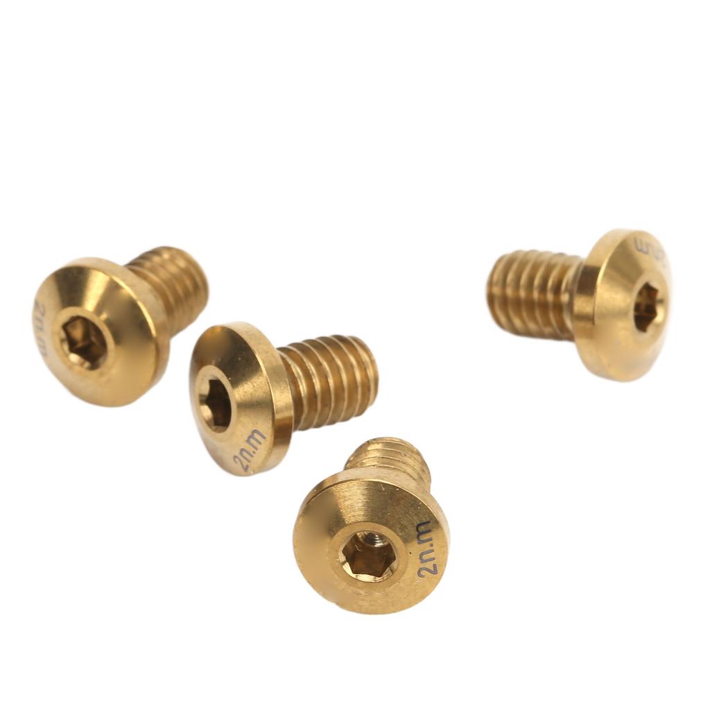 4Pcs Road Bike Brakes Screws Titanium Alloy Durable Rustproof Polishing Grinding Accurate Thread