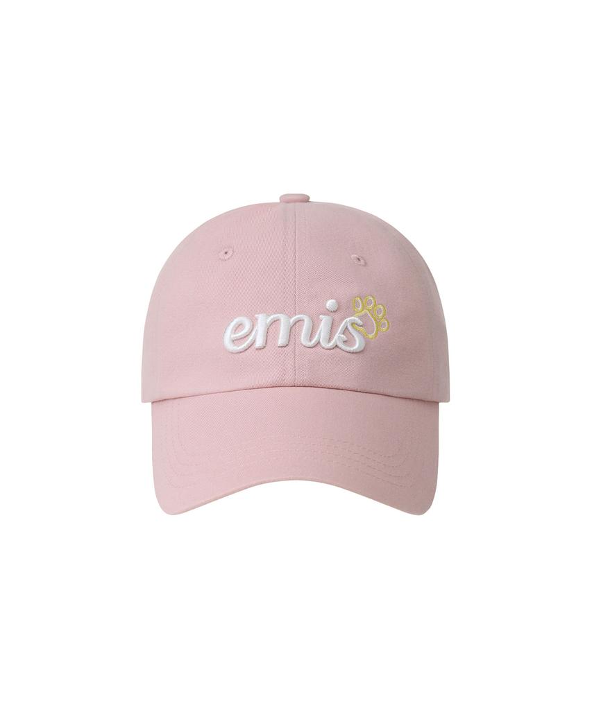 Imiseu Lettering Logo Ball Cap-Pink