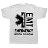 T-shirt Imprimé EMT Secouriste Secours Médical Urgence Ems Paramédical RCR Premier Secours Graphique Streetwear T-shirts Décontractés
