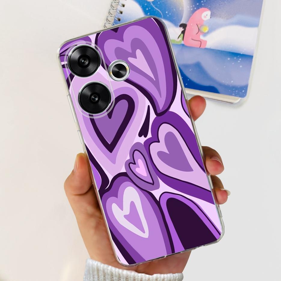 For Xiaomi Redmi Turbo 3 Case Poco F6 Fashion Painted Cover Soft Silicone Phone Cases For Xiaomi Poco F6 F 6 Redmi Turbo3 Bumper