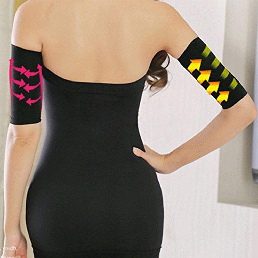 1 Paar Arm-Schlankheits-Shaper-Wickel, Arm-Kompressionsmanschette für Frauen, Gewichtsverlust, Oberarm-Shaper, hilft dabei, die Oberarm-Ärmel zu formen