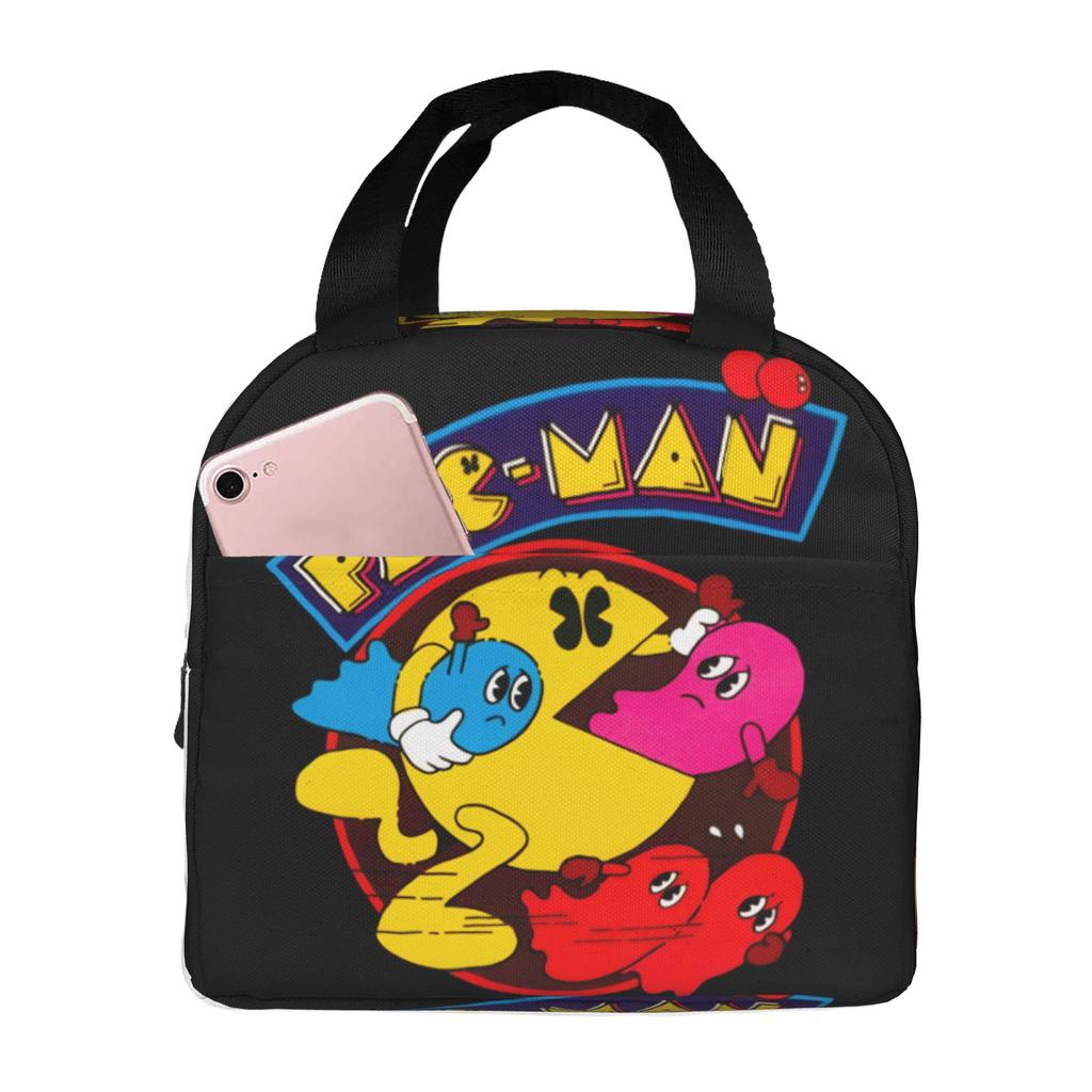 Custom P-Paced Portable Lunch Boxes Women Men Multifunction Video Game Thermal Cooler Food Insulated Lunch Bag School Student