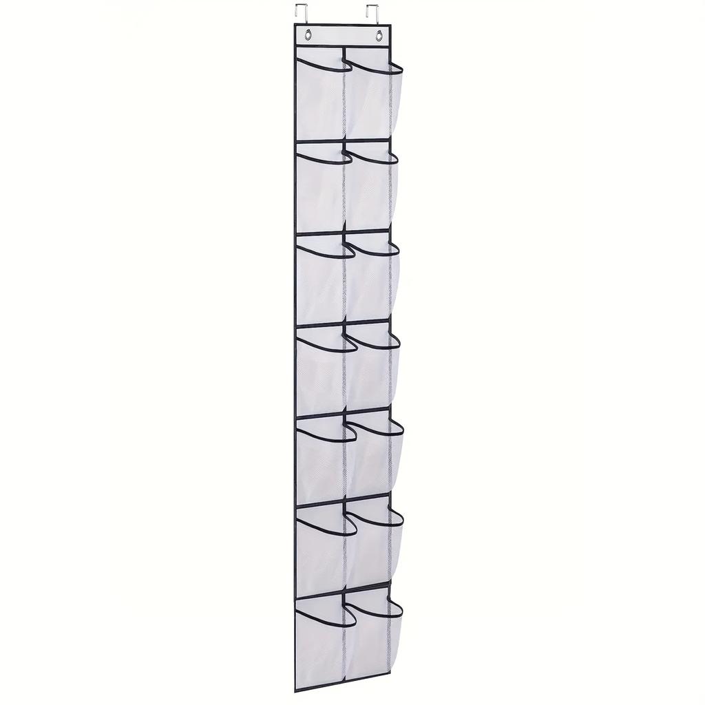 Shoe Rack Organizer Over the Door Hanging Shoe Rack Organizer Large Breathable Mesh Pockets Slippers Organizer Shoe Storage