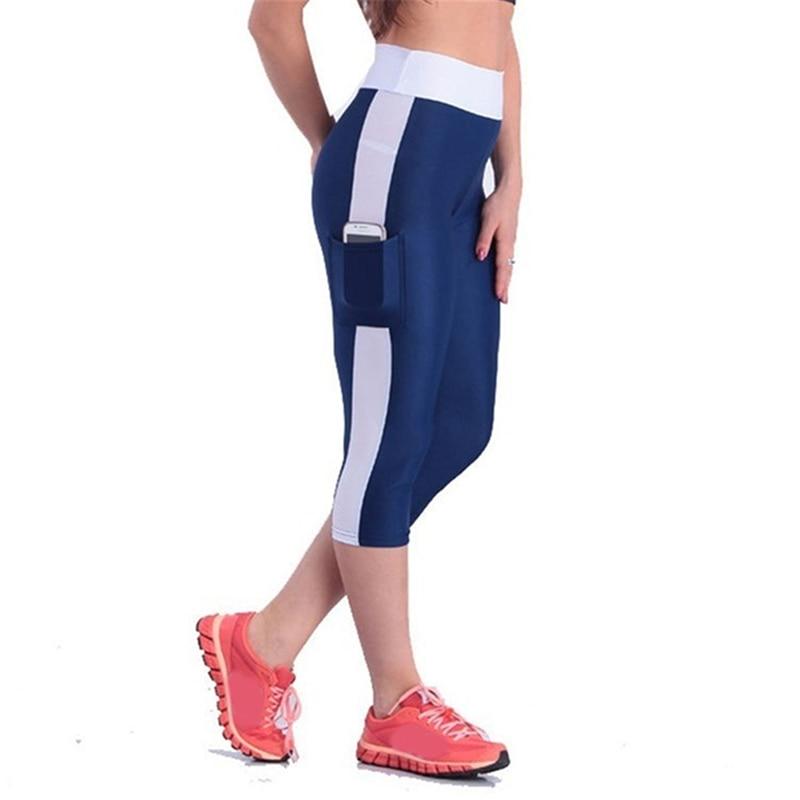 Lady Absorbent Legginsy Running Yoga Sport Cropped Fitness Pants