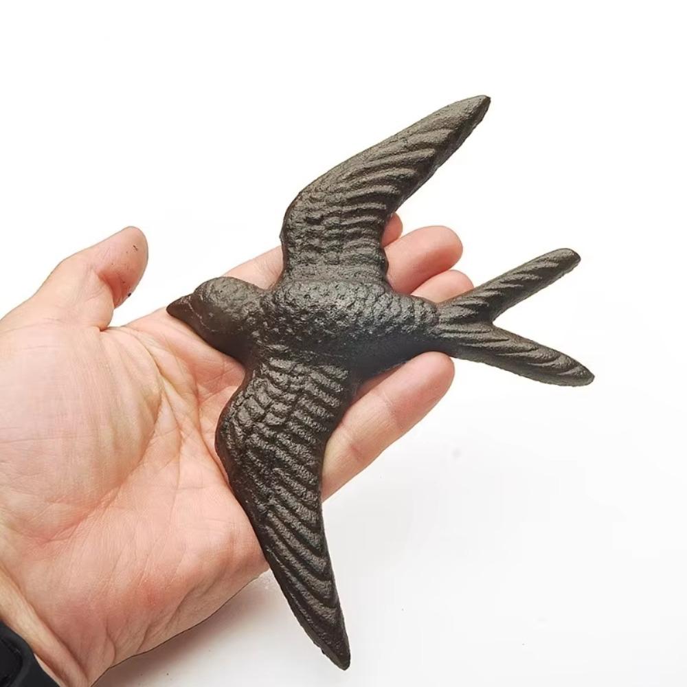 Creative Cast Iron Swallow Cast Iron Ornament Black DIY Decor Swallow Handicrafts Cast Iron Swallow Wall Decoration