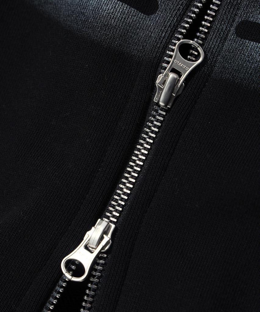 Critic Crop Wormhole Logo Hoodie Zip-Up Black